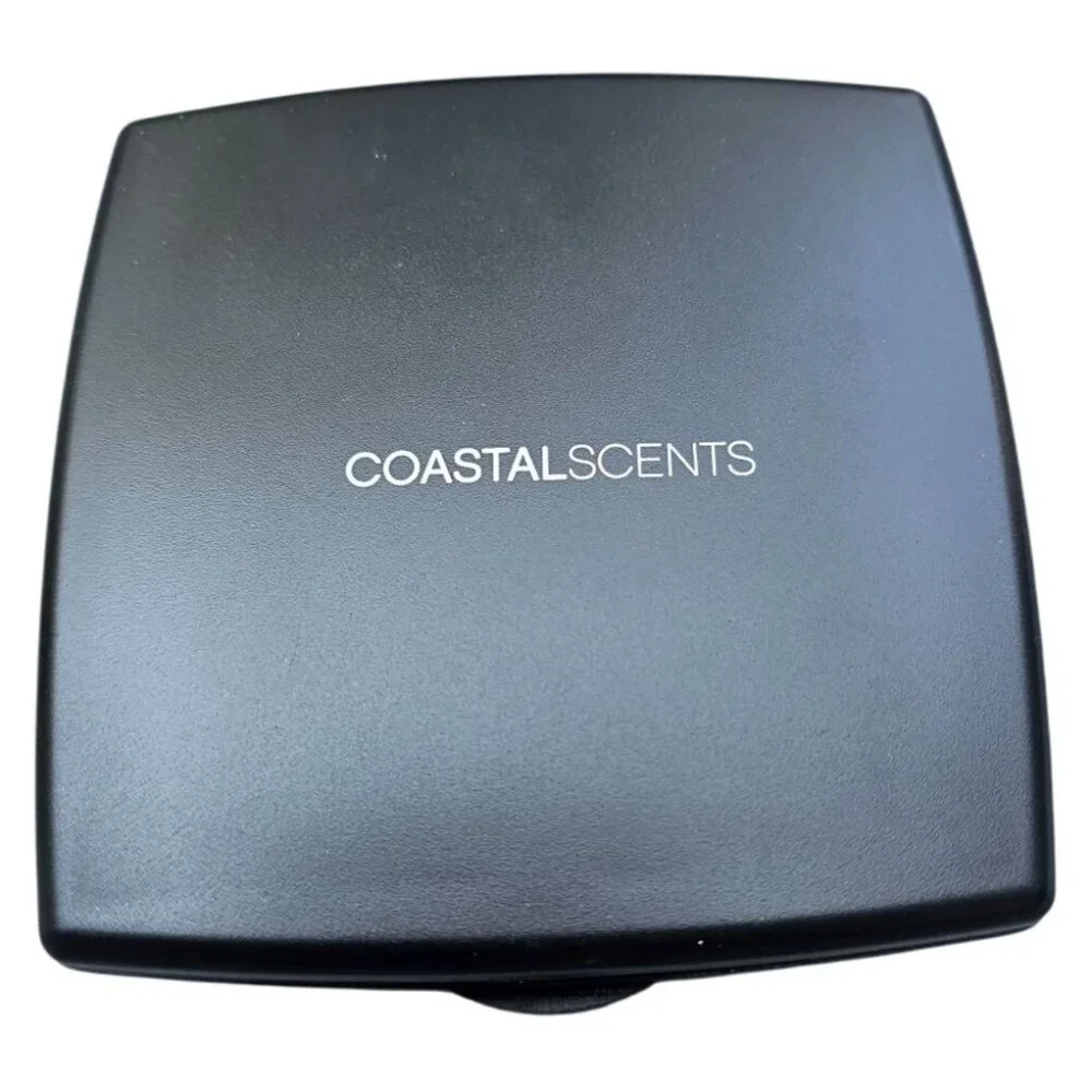 Coastal Scents Empty Custom 4 Pan Eyeshadow Palette Mirror Brush Never Used